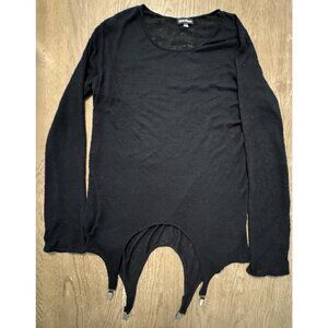 Cosmo & Donato Men Medium Suspender Clasp Sweater Black Grunge Goth Emo Fashion